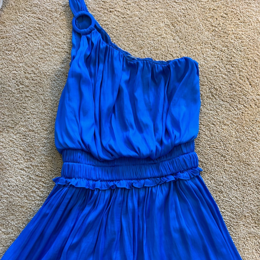 Vibrant Blue One-Shoulder Dress